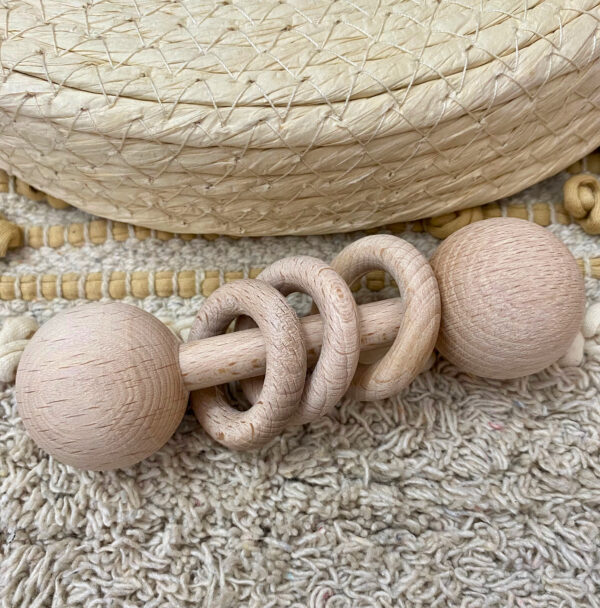 Sonajero de madera con anillas - Imagen 2