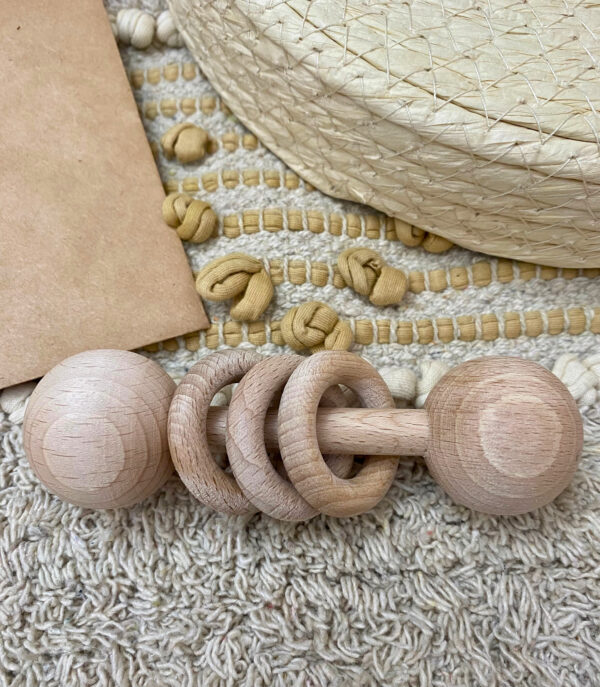 Sonajero de madera con anillas - Imagen 4