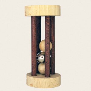 Rodari de madera natural y cascabel