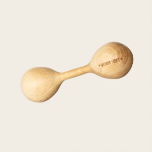 Sonajero de madera doble