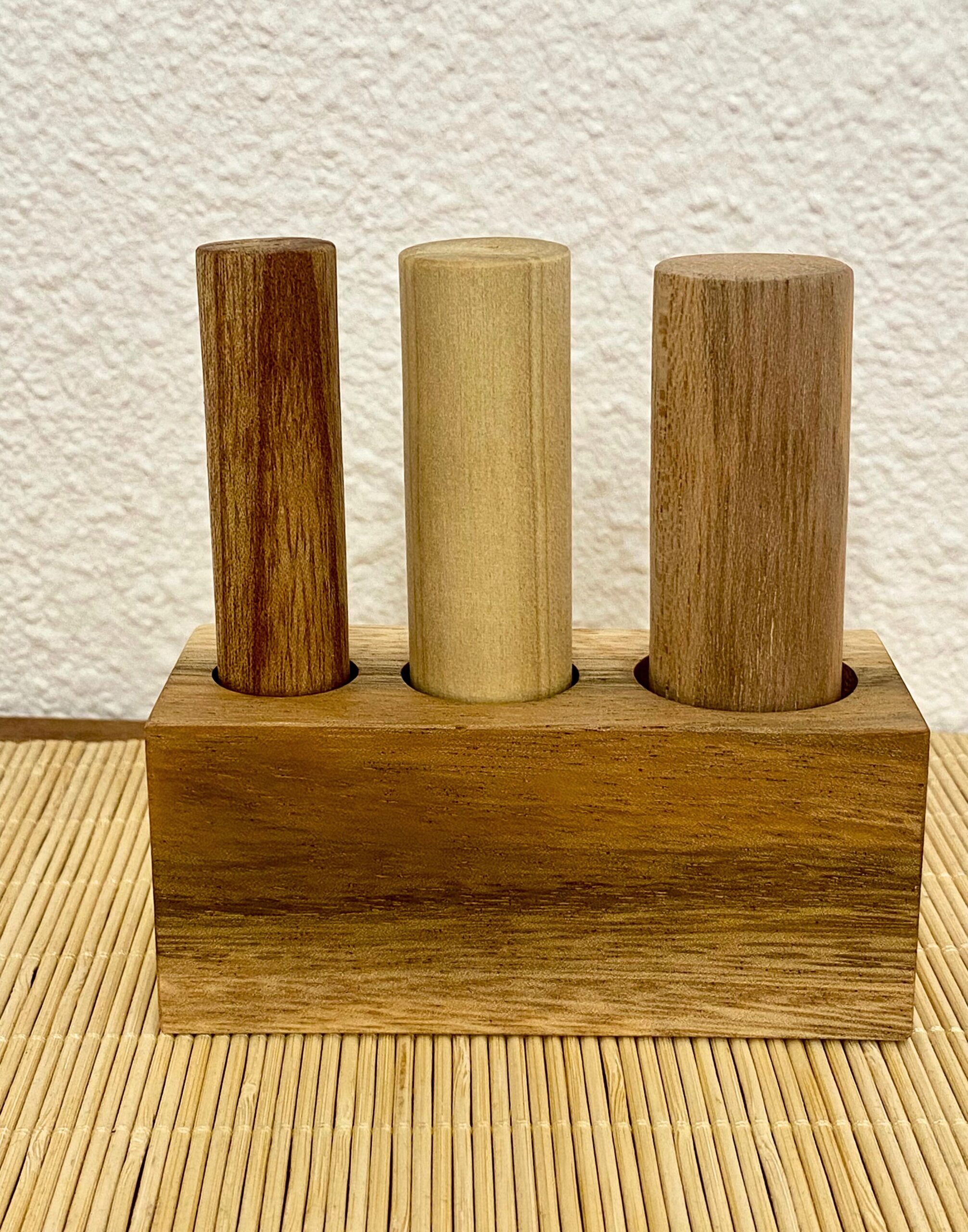 Encaje cilindros de madera natural - Imagen 3