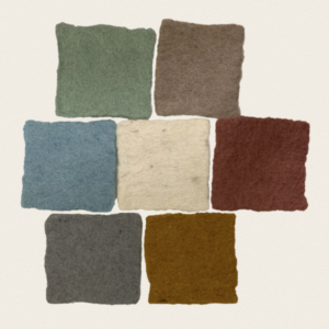 Láminas planas de fieltro de colores