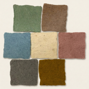 Láminas planas de fieltro de colores